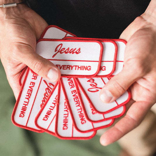 "Jesus Over Everything" Iron On Patch