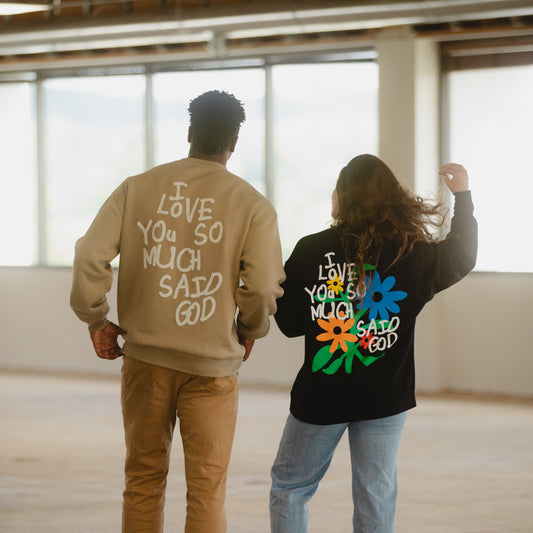 Said God Crewneck Sweatshirt - Sand