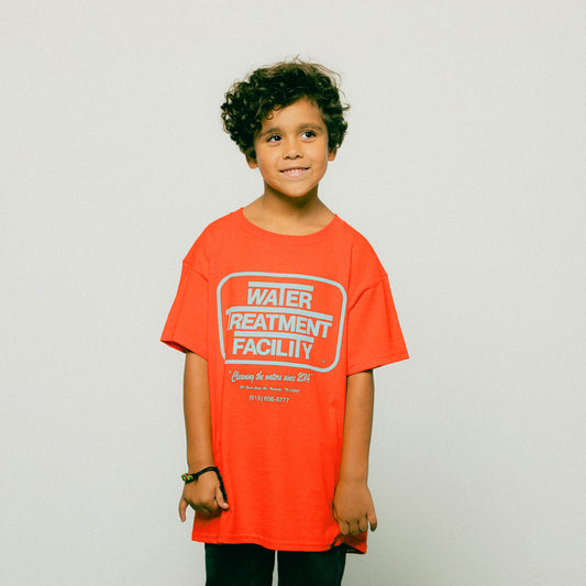 Water Treatment Facility Kids Tee - Orange